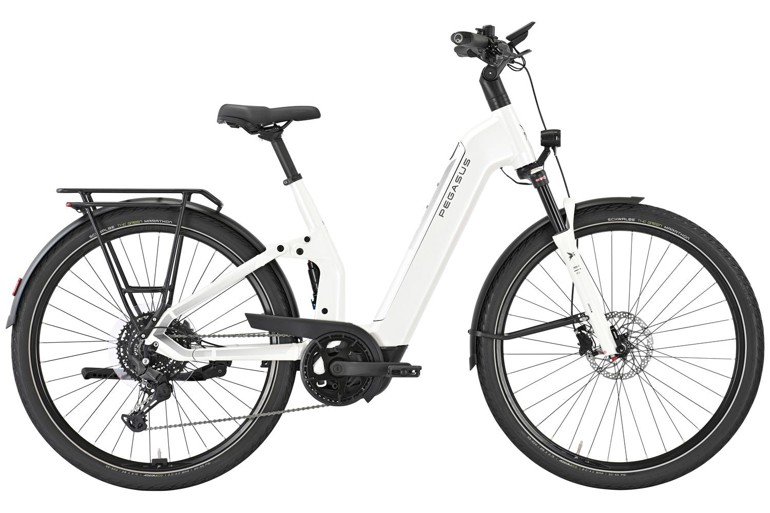E-Bike Trekking Pegasus Premio Evo FS 10 Lite Damen Weiß 800 Wh – Bike Reiter