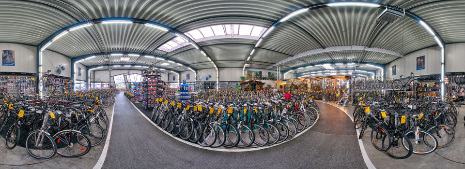 Teststrecke für E-Bike Probefahrten im Bike Reiter Showroom