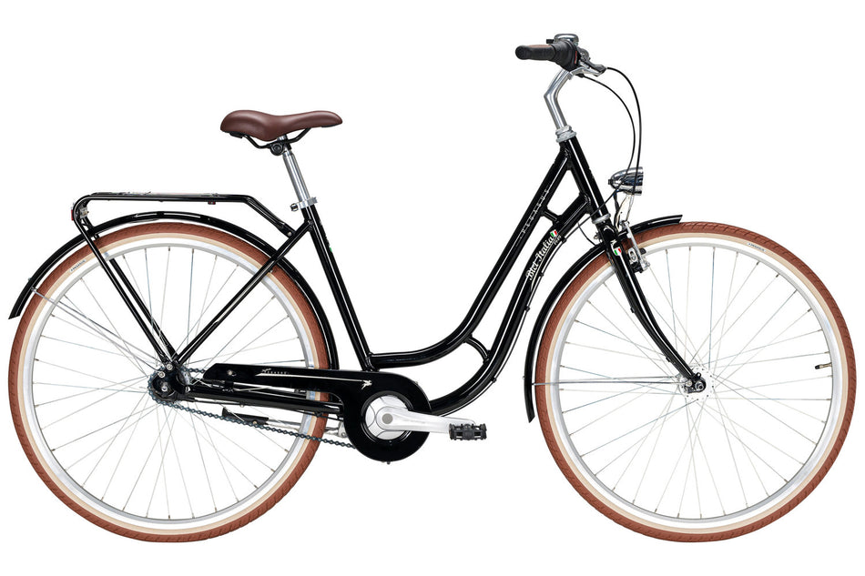 Pegasus Bici Italia 7 Schwarz – Retro-Fahrrad mit 7-Gang