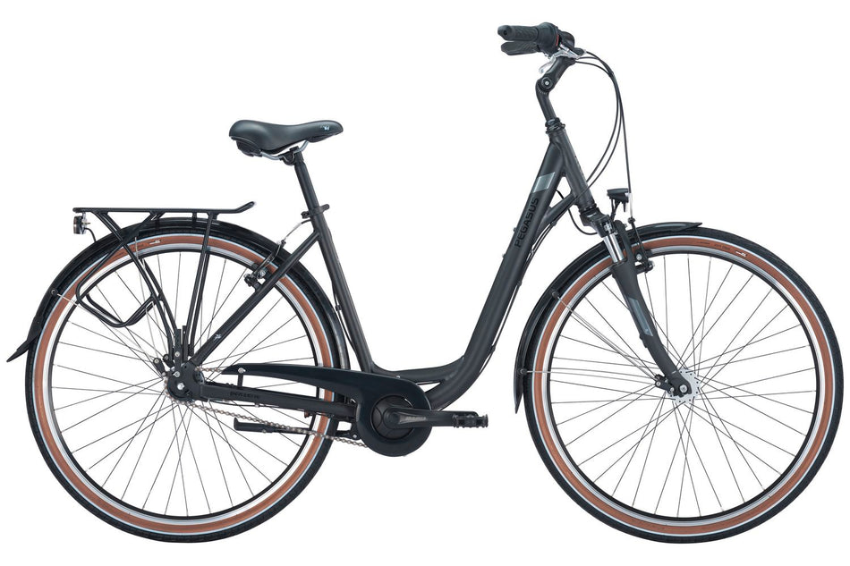 pegasus damenrad schwarz Pegasus Piazza 7 Deep 26 Zoll Black Matt - Kompakt
