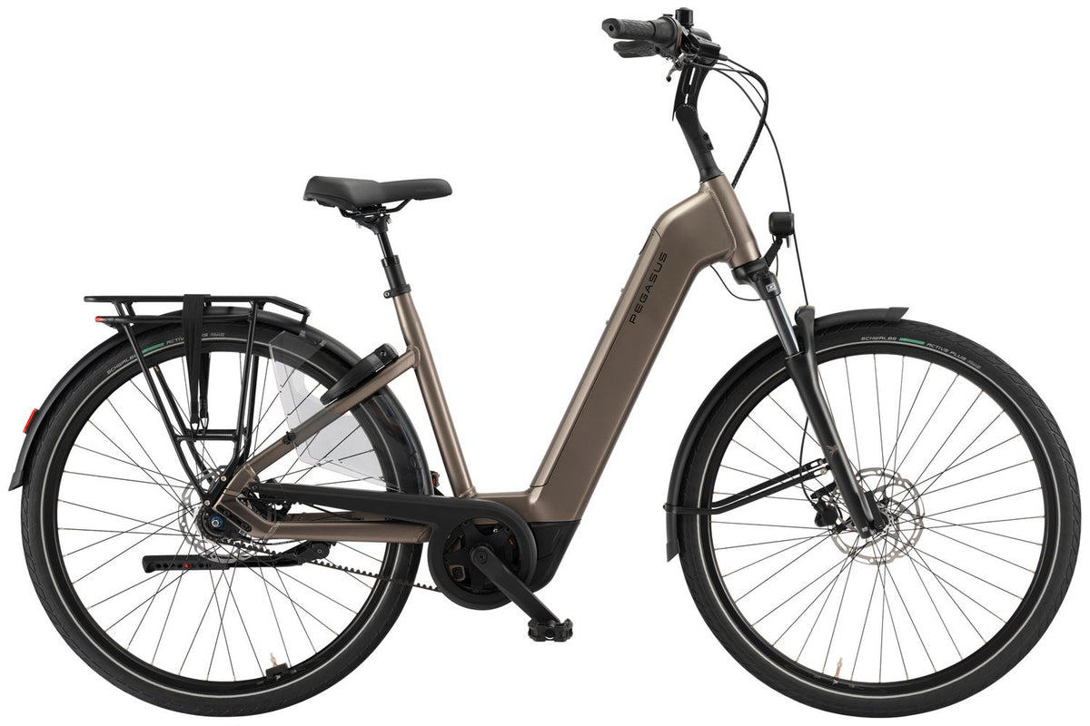 e bike damen 600 wh City E-Bike Pegasus Ravenna Evo 7F Belt Damen Grau 600 Wh